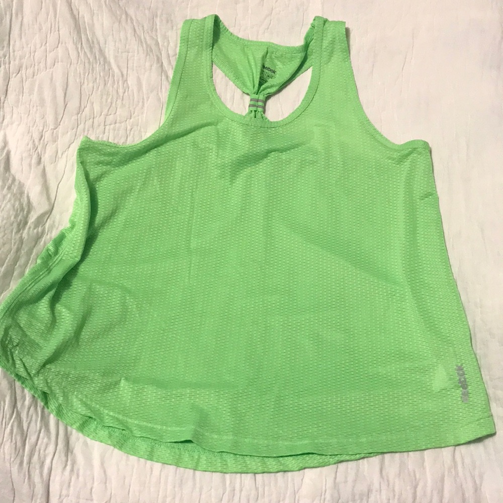 Reebok Play Dry Racer Back Lime Green Athletic Top